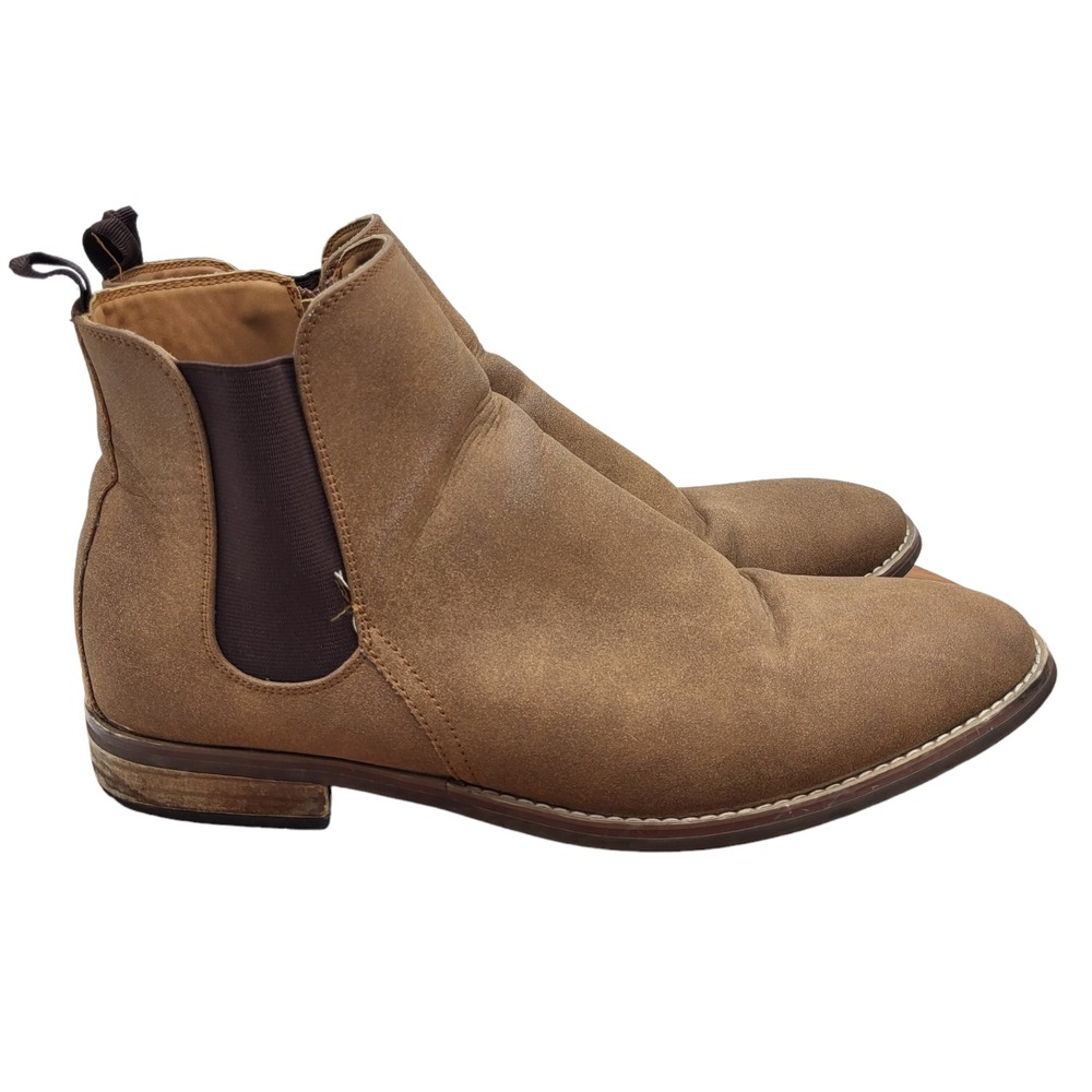 Steve Madden Chelsea Boots Mens Size 12 M Beige Vegan Leather Vince Casual Shoes